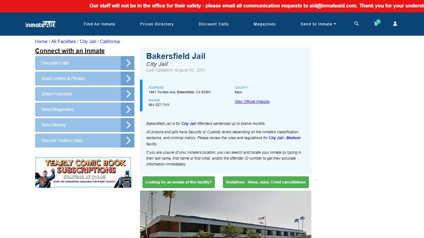 Bakersfield Jail | Inmate Locator