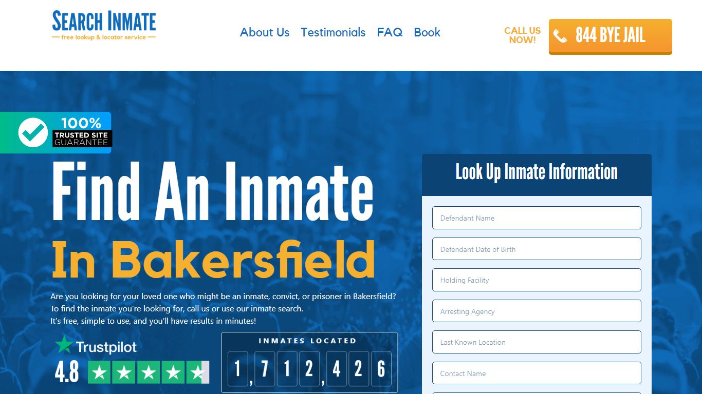 Find An Inmate in Bakersfield, California – SearchInmate.com